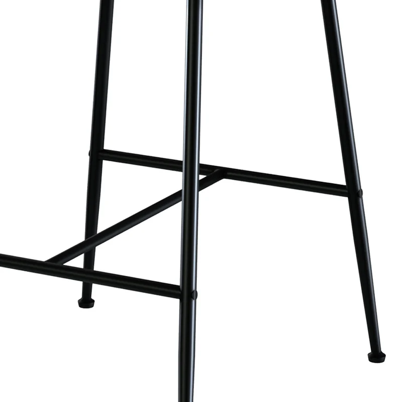 Chaise de bar Groom en tissu bouclé noir 66,3 cm (lot de 2)