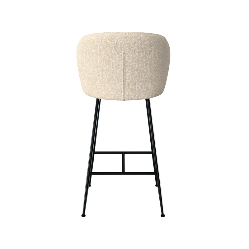 Lot de 2 chaises pour îlot central Groom 66,3 cm en tissu bouclé beige