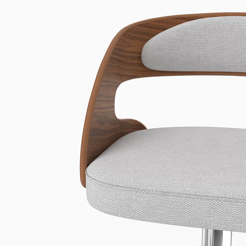 Chaise de bar gris clair Louis 62/84 cm
