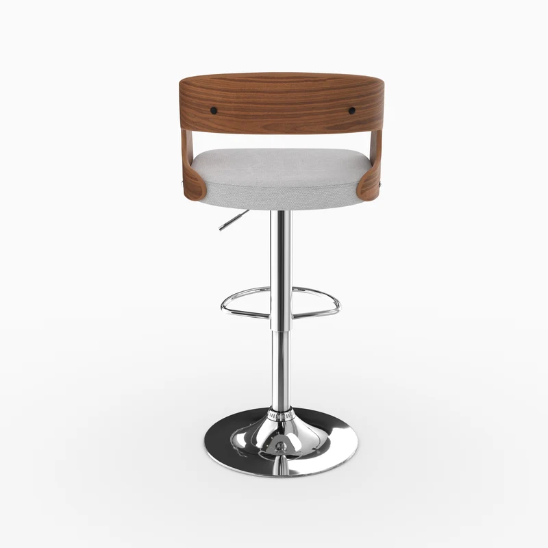 Chaise de bar gris clair Louis 62/84 cm