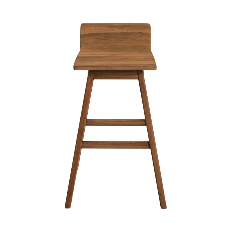 Chaise de bar Greta en bois de teck 72,5 cm