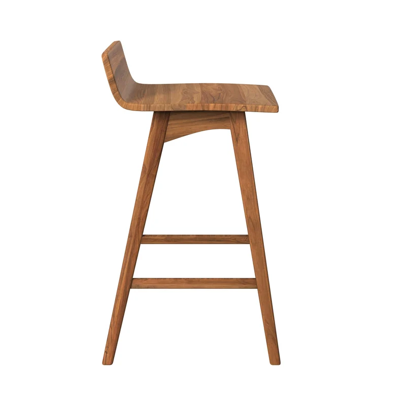 Chaise de bar Greta en bois de teck 72,5 cm