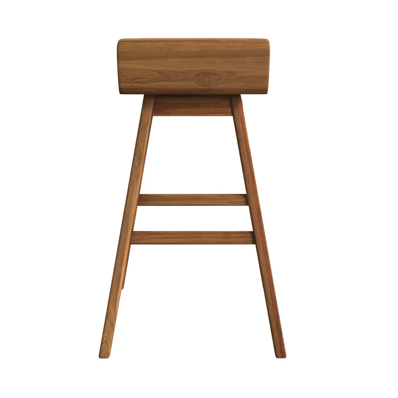 Chaise de bar Greta en bois de teck 72,5 cm