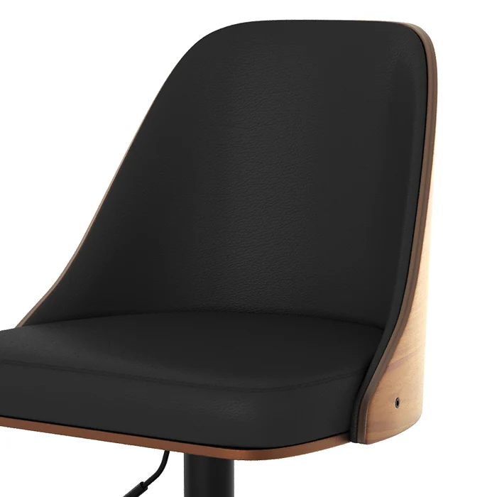 Chaise de bar Georges noire 56/77 cm