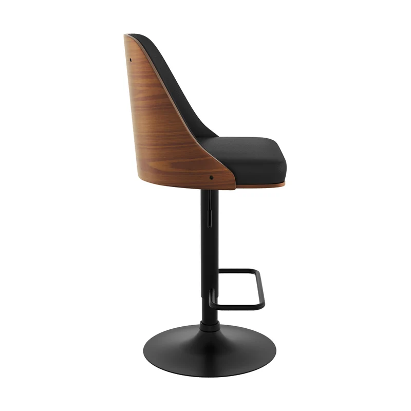 Chaise de bar Georges noire 56/77 cm