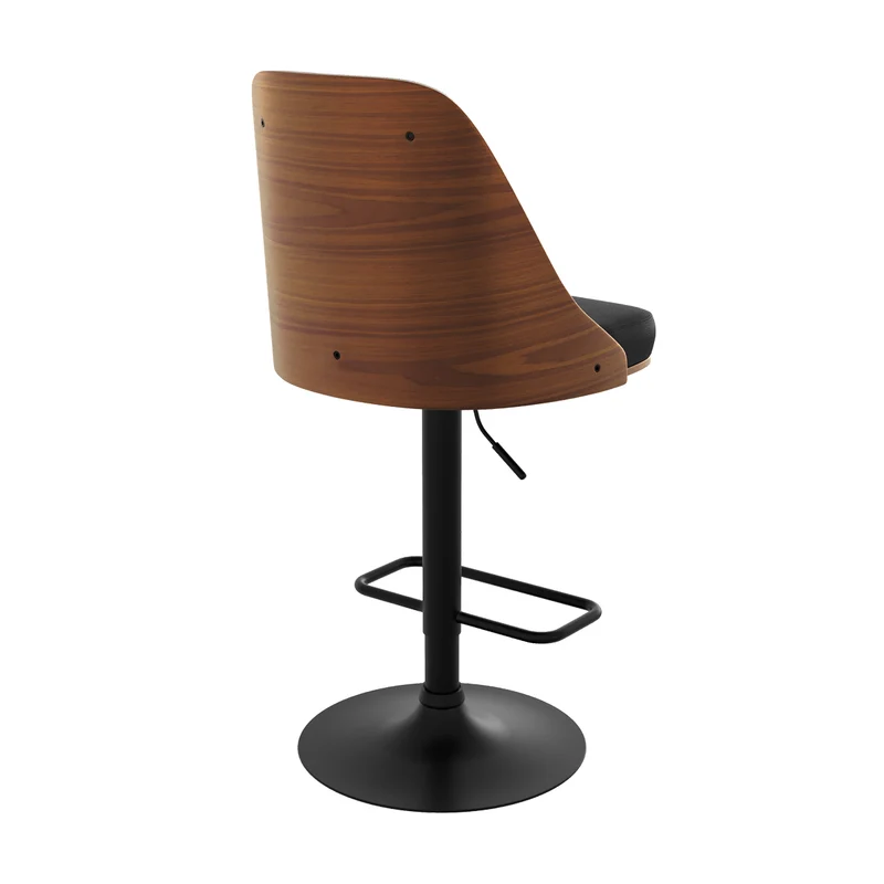 Chaise de bar Georges noire 56/77 cm