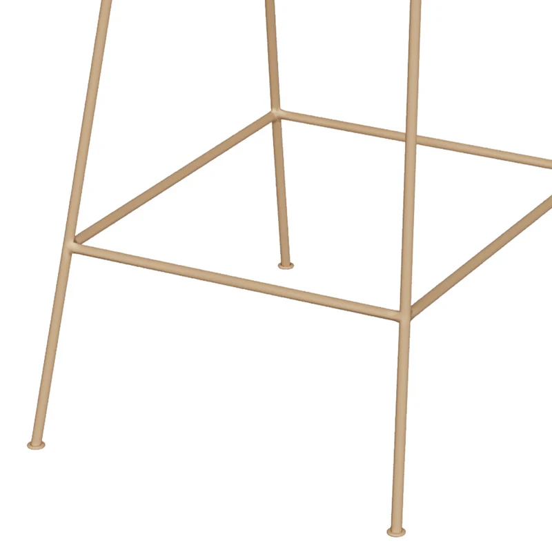 Chaise de bar en rotin Chiloe et pieds en métal beige 71 cm