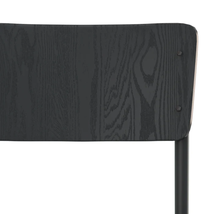 Chaise de bar Clem en bois noir réglable 60/80 cm (lot de 2)
