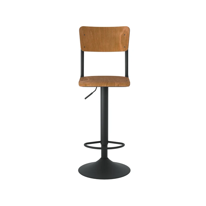 Chaise de bar Clem en bois foncé réglable 60/80 cm (lot de 2)