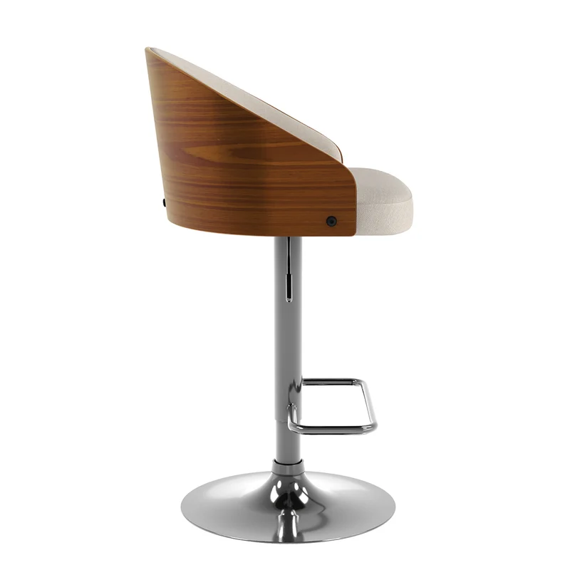 Chaise de bar Carmelo beige 63/84 cm
