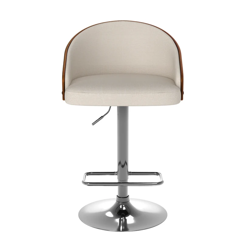 Chaise de bar Carmelo beige 63/84 cm