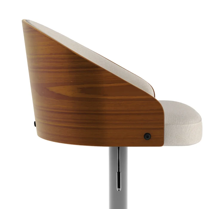 Chaise de bar Carmelo beige 63/84 cm