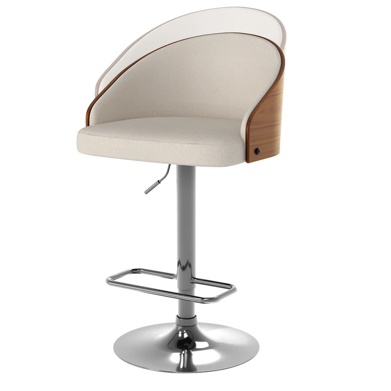 Chaise de bar Carmelo beige 63/84 cm