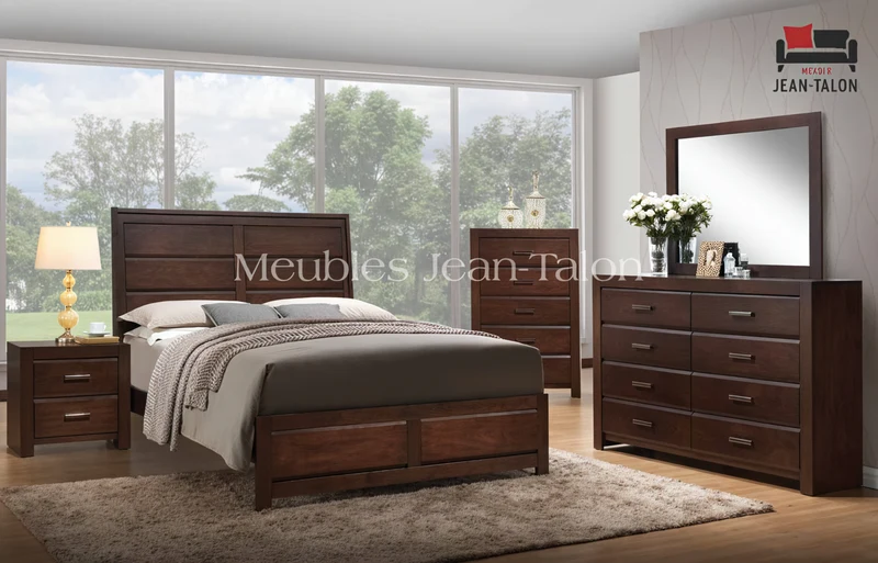 ATHEN 181™ – 6-PIECE BEDROOM SET – DARK CHERRY FINISH
