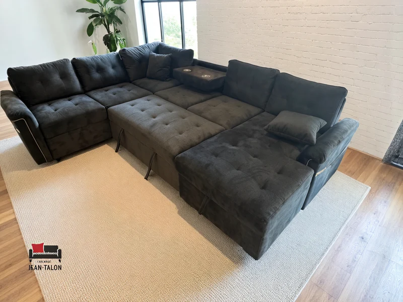 FlexiLounge™ Convertible Sofa Bed in Performance Weave – 6237