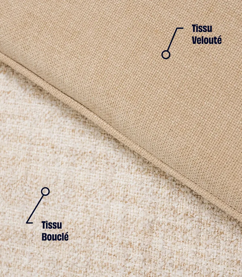 Lit scandi - Beige Bouclé