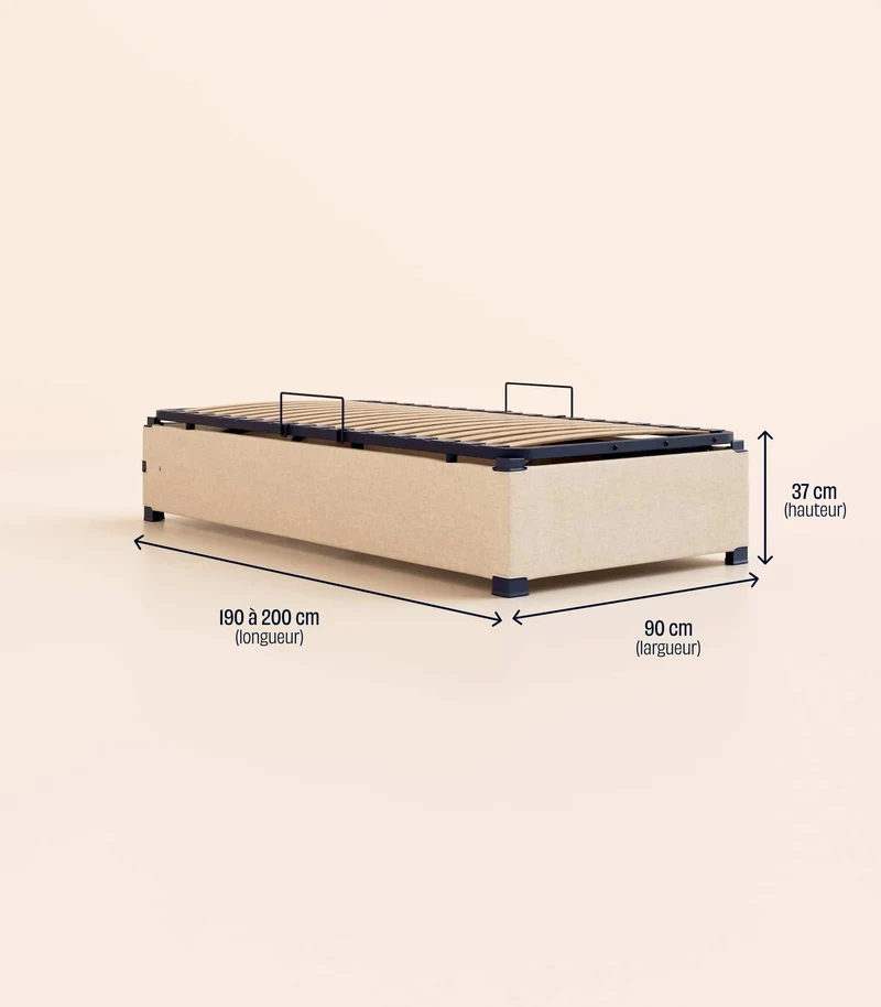Lit coffre enfant - Beige