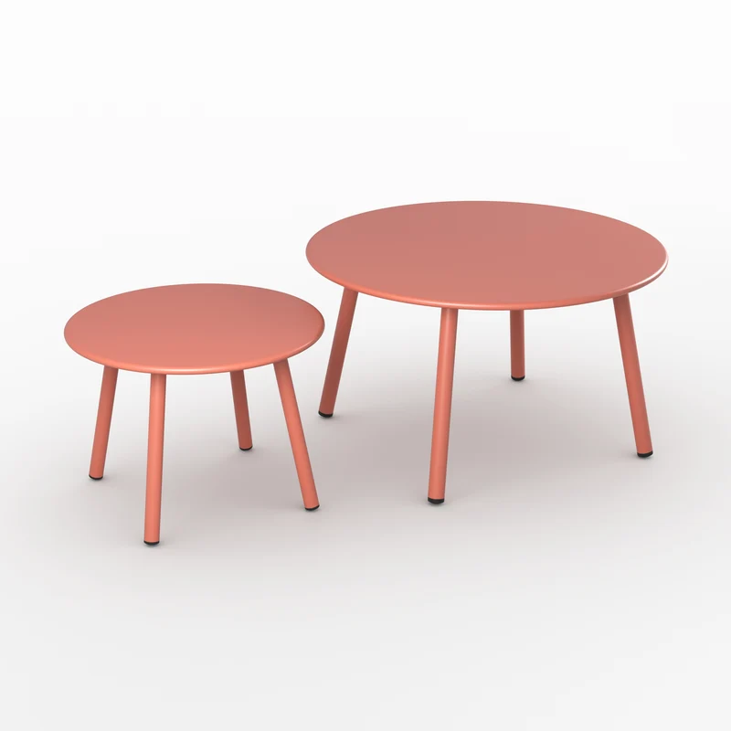 Tables basses de jardin Féria en métal terracotta (lot de 2)