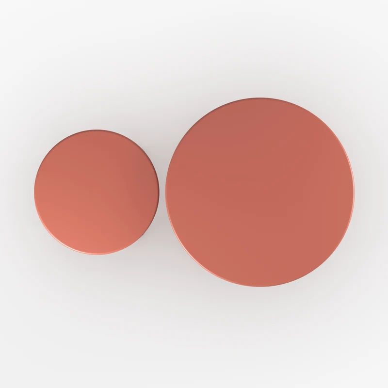 Tables basses de jardin Féria en métal terracotta (lot de 2)