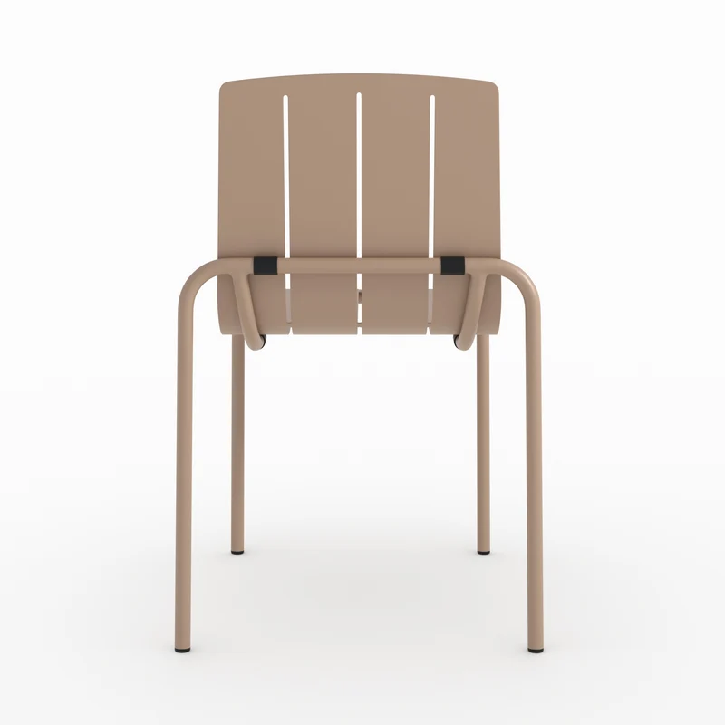 Lot de 2 chaises de jardin Suna en métal taupe