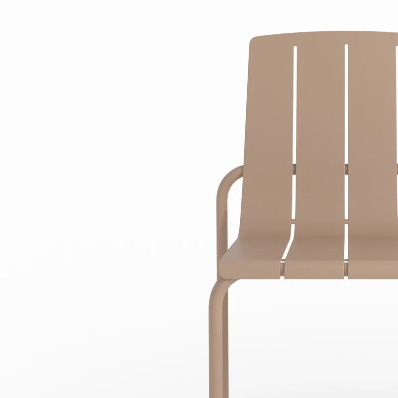 Lot de 2 chaises de jardin Suna en métal taupe