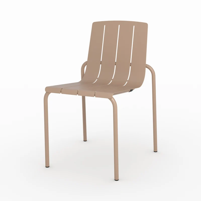 Lot de 2 chaises de jardin Suna en métal taupe