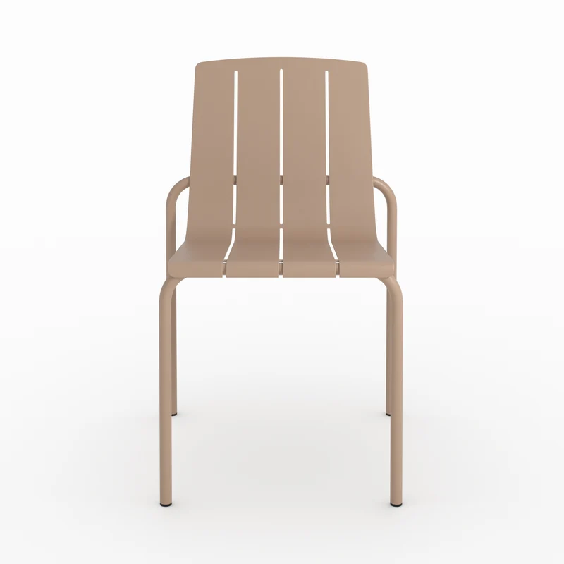 Lot de 2 chaises de jardin Suna en métal taupe