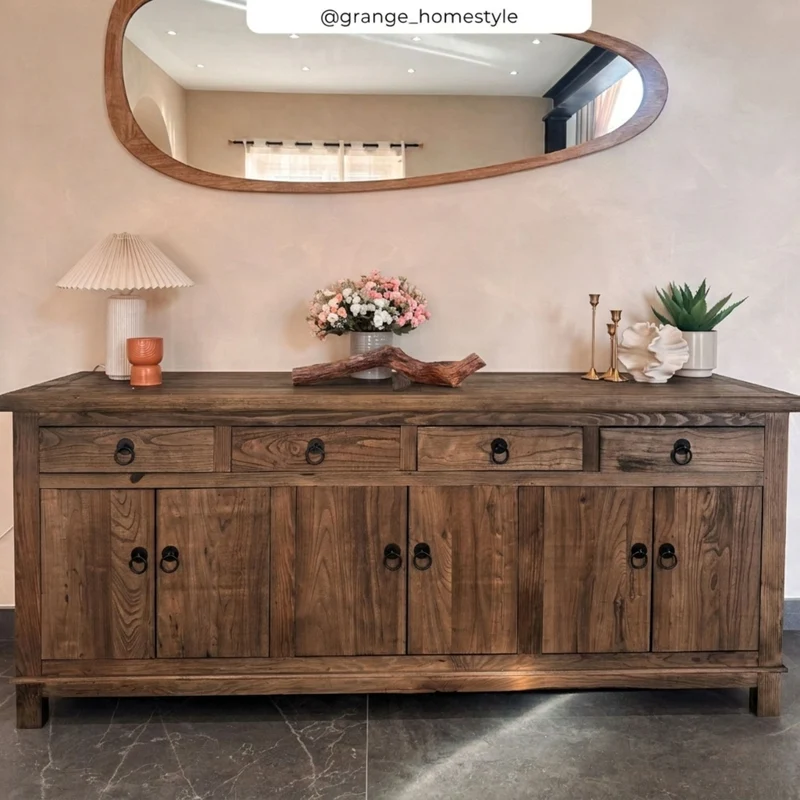 Buffet Mastic en bois 3 portes 4 tiroirs