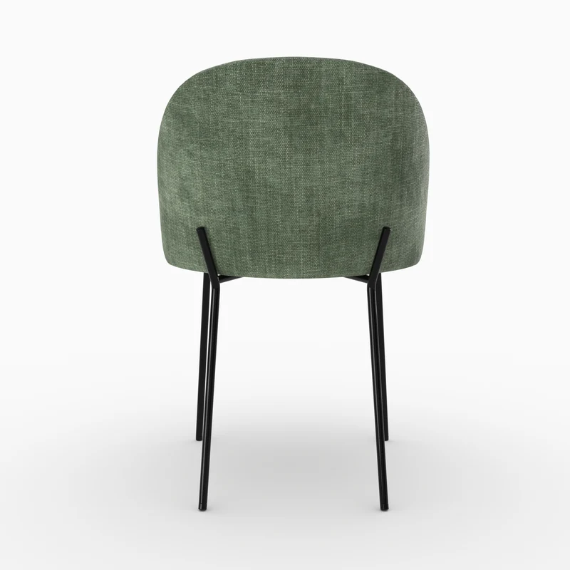 Lot de 2 chaises Karl en tissu texturé vert sapin