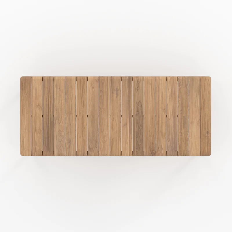 Table et bancs de jardin Nonza en bois de teck recyclé 10 personnes
