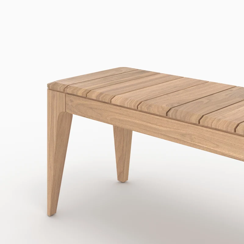 Banc de jardin Nonza en bois de teck recyclé 5 personnes