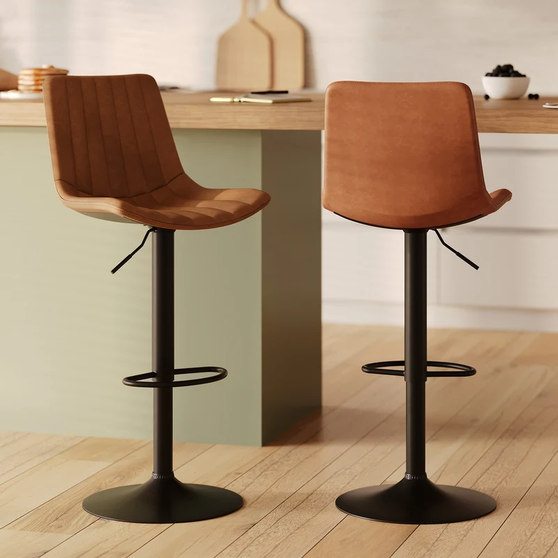 Chaise de bar camel Killi 62,5/83 cm (lot de 2)