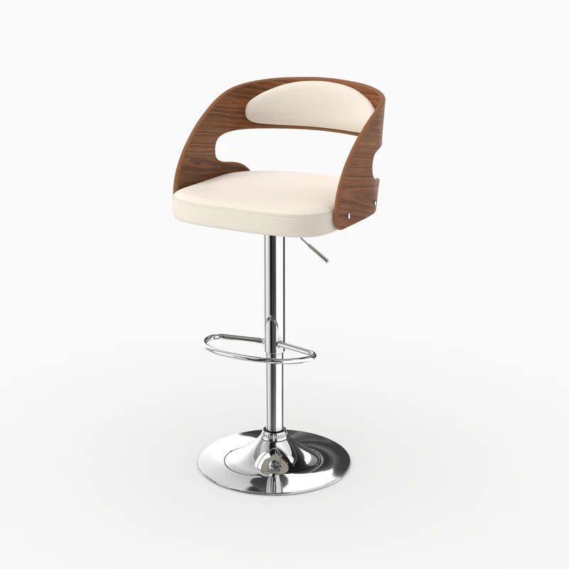 Chaise de bar blanche Louis 62/84 cm