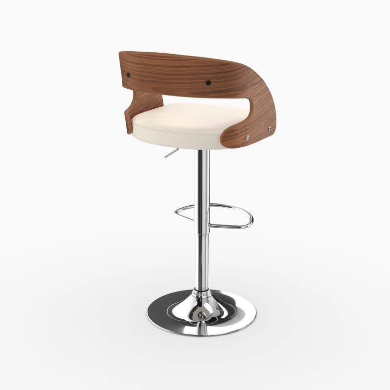 Chaise de bar blanche Louis 62/84 cm