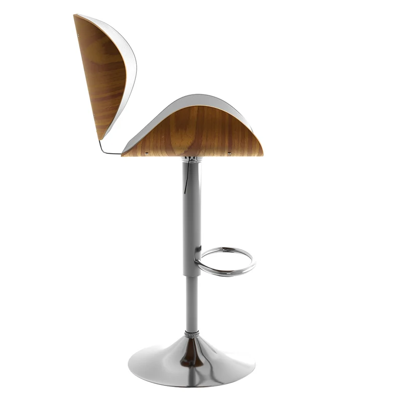 Chaise de bar blanche Baudoin 63/84 cm
