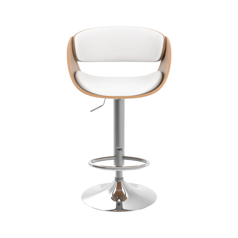 Chaise de bar Adelmar blanche 62,5/83,5 cm
