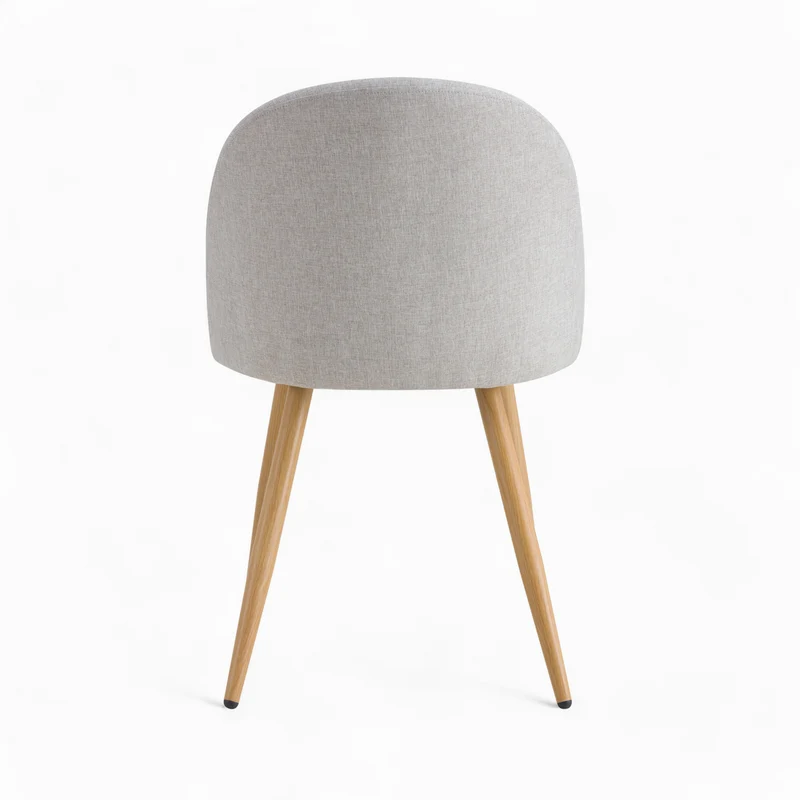 Chaise Cozy en tissu taupe chiné clair (lot de 2)