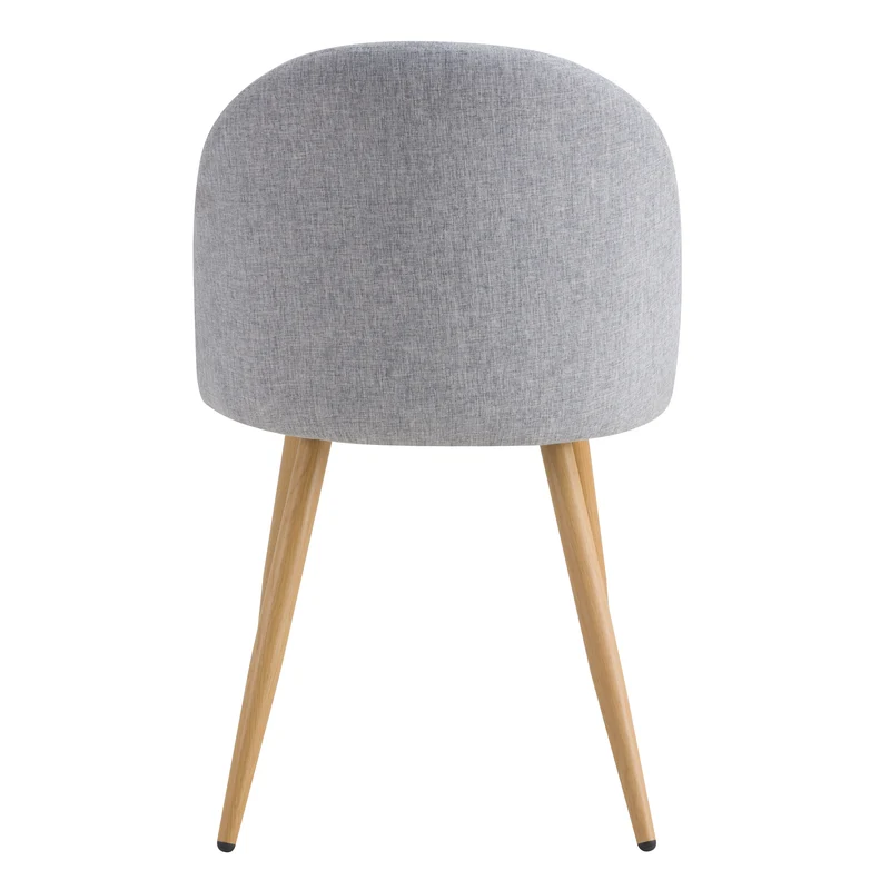 Chaise Cozy en tissu gris clair (lot de 2)