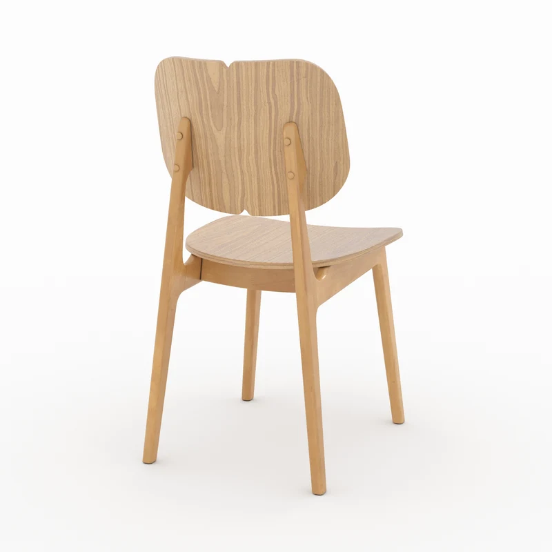 Chaise Clyde en bois clair (lot de 2)