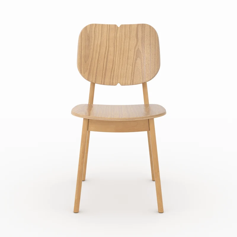 Chaise Clyde en bois clair (lot de 2)