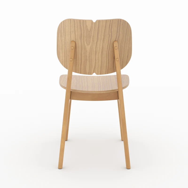 Chaise Clyde en bois clair (lot de 2)
