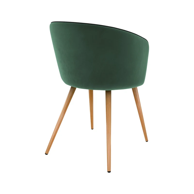 Chaise Chiara en velours vert (lot de 2)