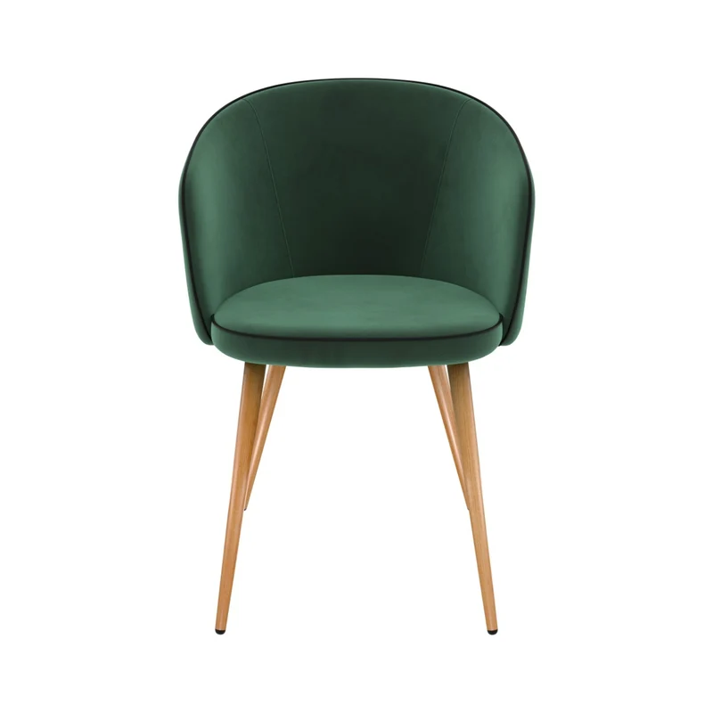 Chaise Chiara en velours vert (lot de 2)