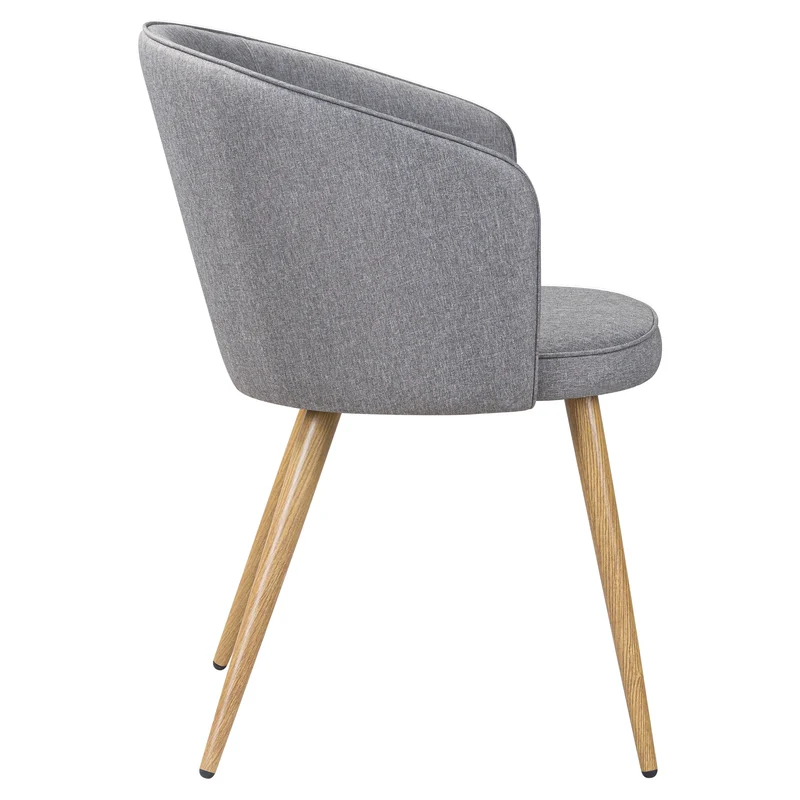 Chaise Chiara en tissu gris clair (lot de 2)