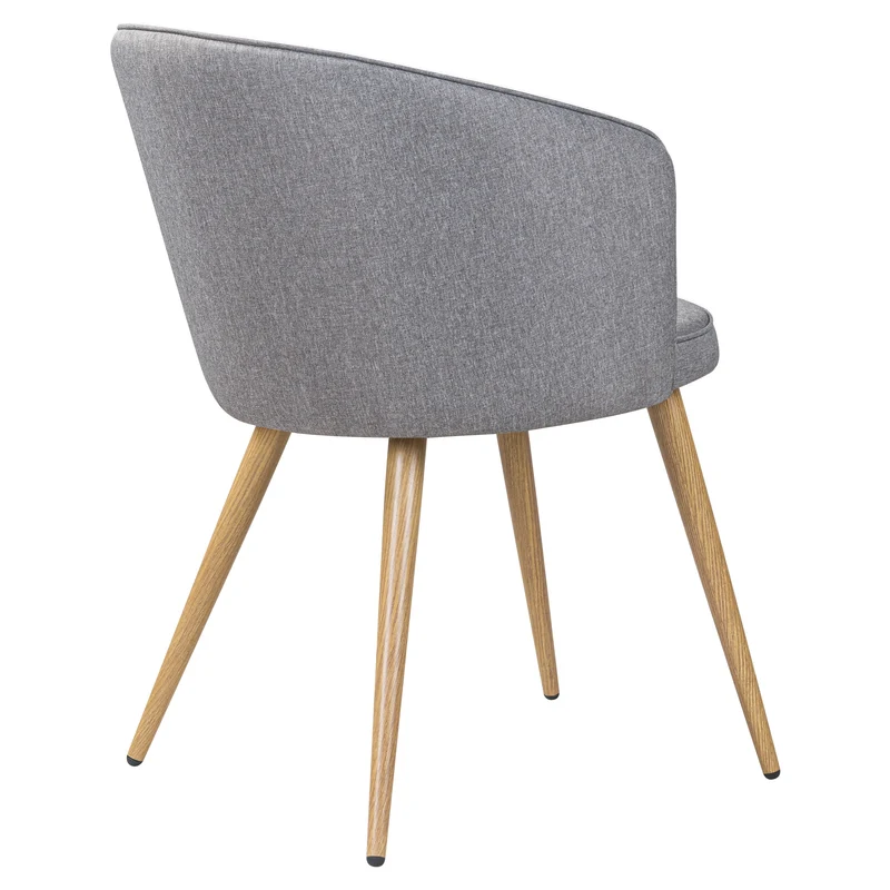 Chaise Chiara en tissu gris clair (lot de 2)