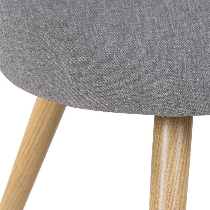 Chaise Chiara en tissu gris clair (lot de 2)