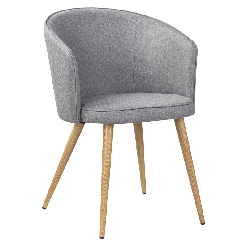 Chaise Chiara en tissu gris clair (lot de 2)