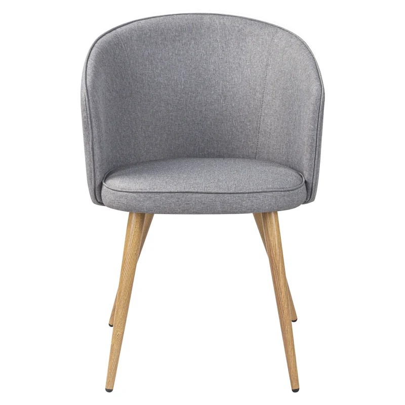 Chaise Chiara en tissu gris clair (lot de 2)
