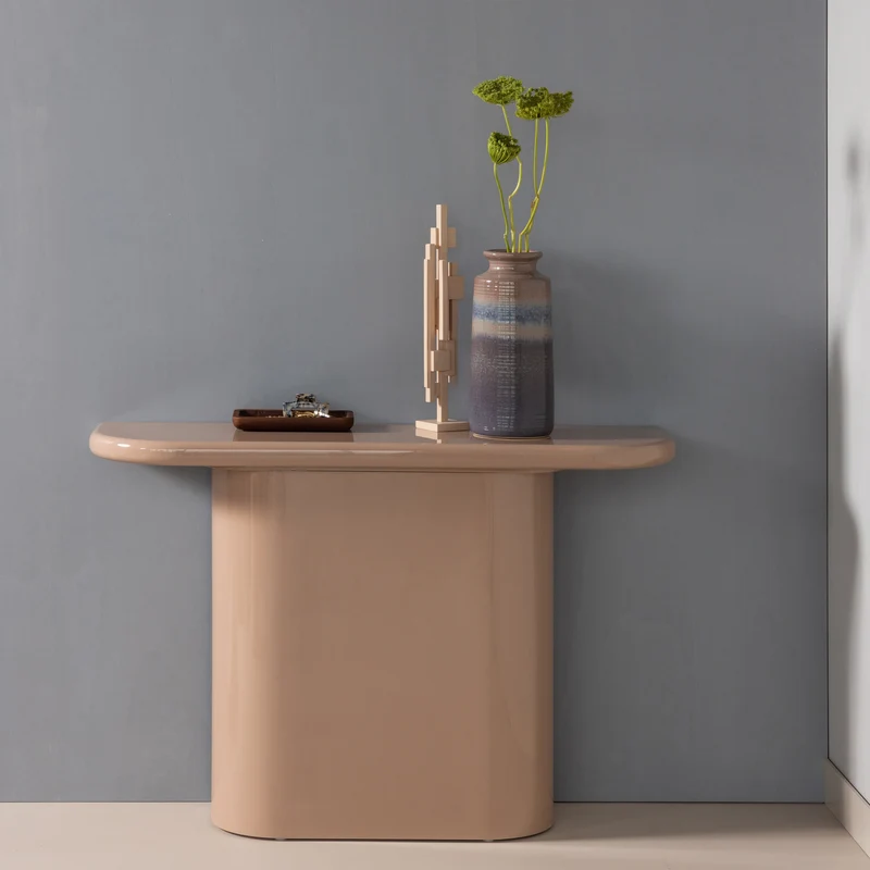 Nocta sidetable hout hoogglans lichtroze