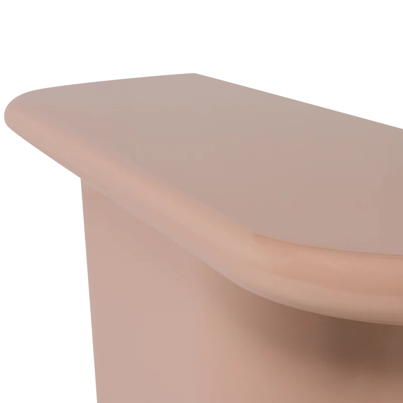 Nocta sidetable hout hoogglans lichtroze